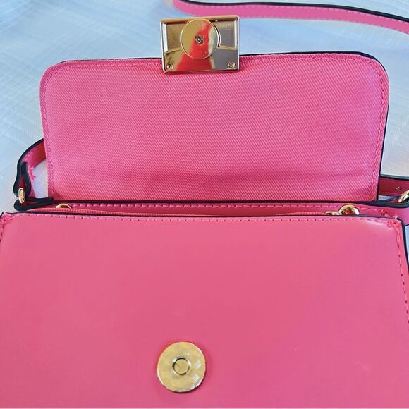 A New Day Petal Pink Vegan Gold Tone Adjustable Strap Crossbody Purse Bag - Picture 6 of 14